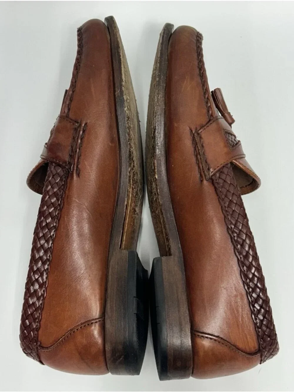 Allen Edmonds Maxfield leather loafers shoes mens size 10 brown 47716 Tassel